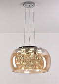Authentic view of the amber crystal dome pendant