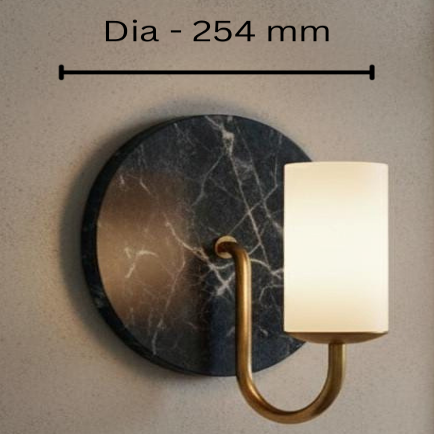 Vesta Green Marble Wall Lamp - Bliss and Birch