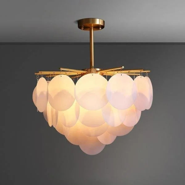 B&B Seedy Glass Disc Ceiling Chandelier