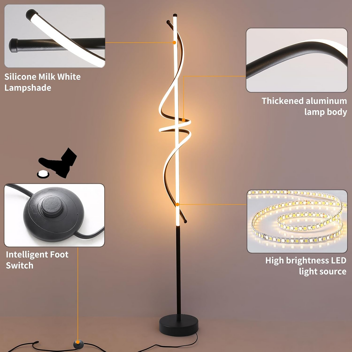 B&B Spiral Floor Lamp