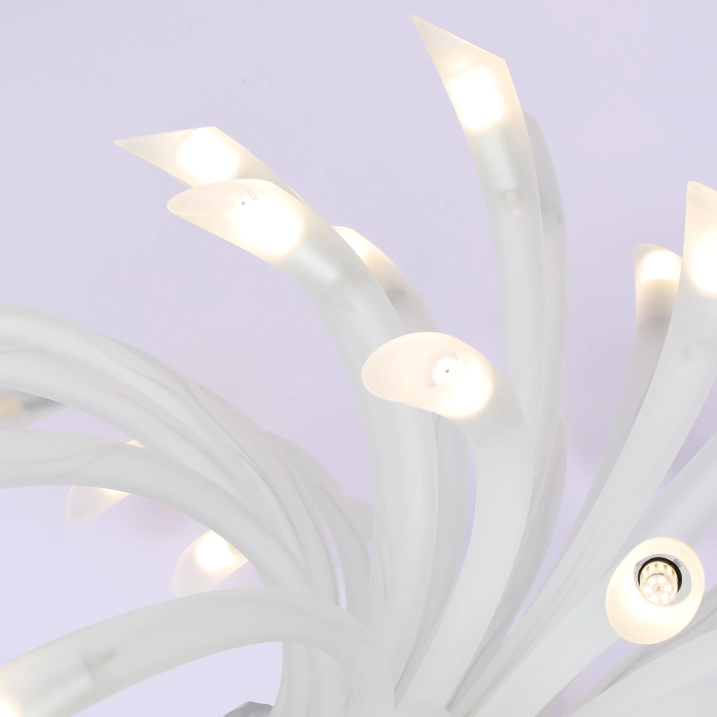 Handcrafted White Glass Chandelier – 900 mm Luxury Statement