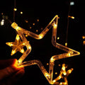 Warm white illuminated star detail