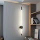 B&B Black Straight Linear LED Wall Light