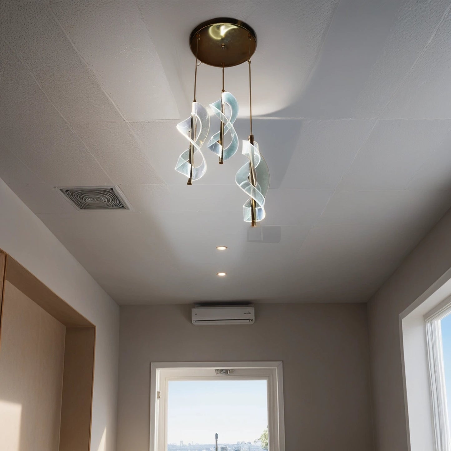 B&B Swirl Leaf Pendant Light
