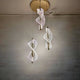 B&B Swirl Leaf Pendant Light