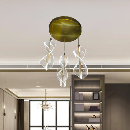 B&B Swirl Leaf Pendant Light - Bliss and Birch