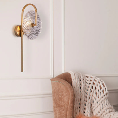 B&B Textured Glass Wall Light - Bliss and Birch