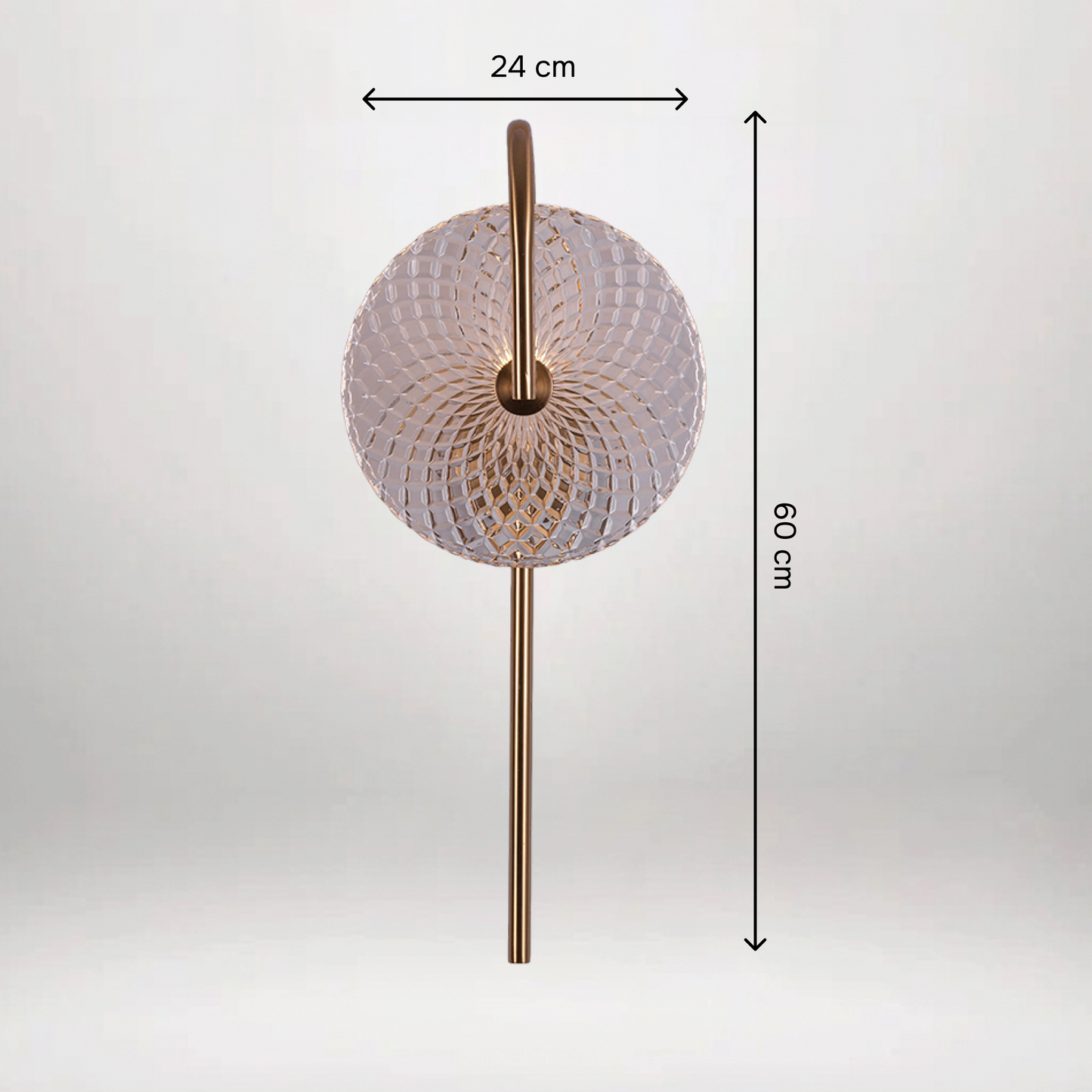 B&B Textured Glass Wall Light