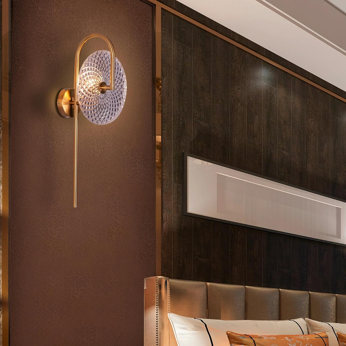 B&B Textured Glass Wall Light
