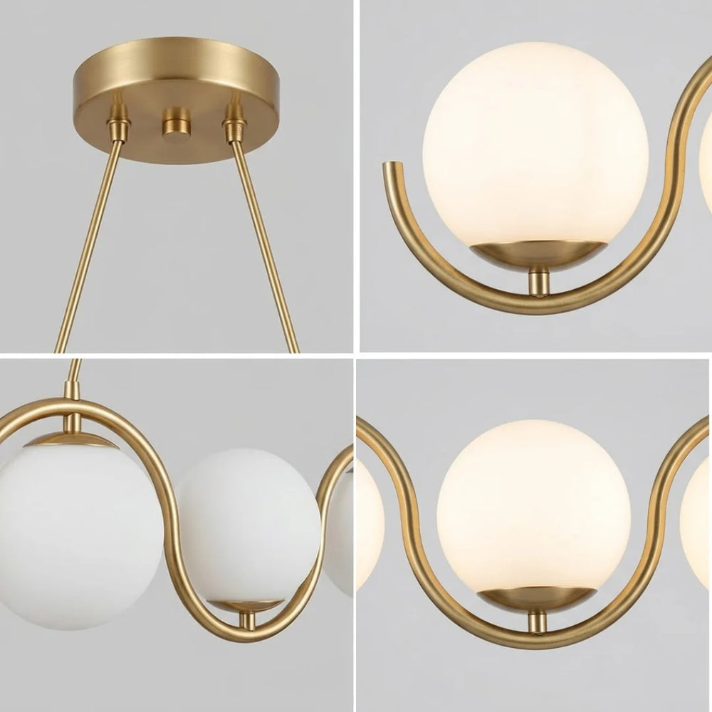 Modern Wavy Linear Pendant