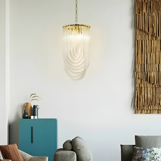 Contemporary Gold & Crystal Chandelier – Sleek Luxury