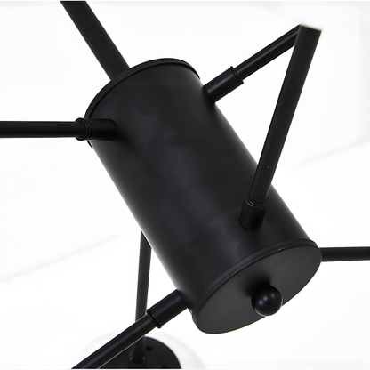 Modern 16‑Glass Statement Chandelier – Rustic Black Elegance