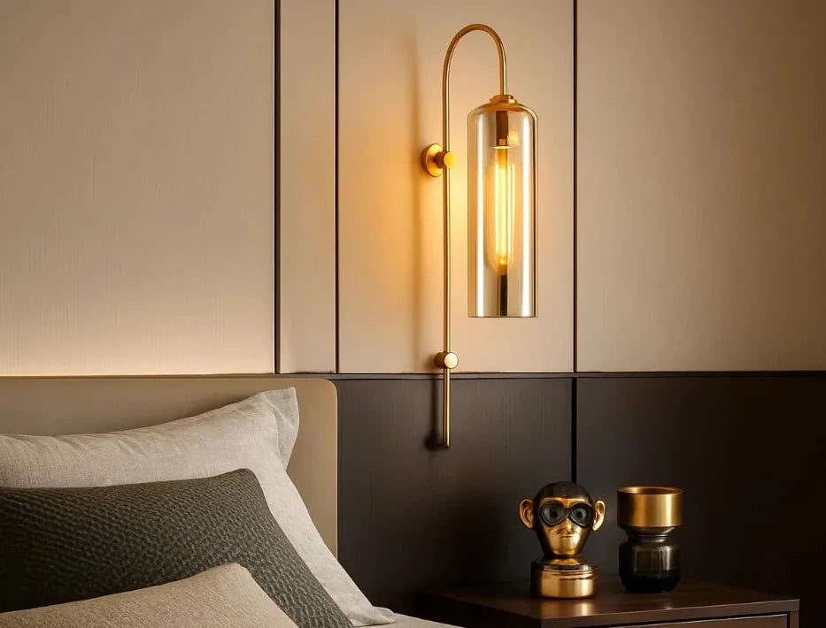 Tall Designer Glass Tube Wall Sconce (Pack of 2) View 5 – Luxury Designer Lighting | Bliss & Birch