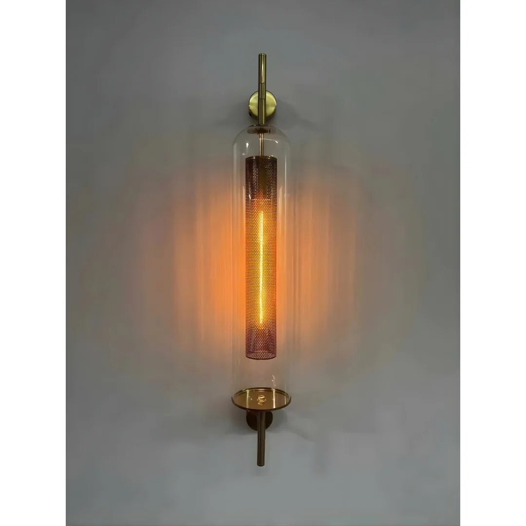 Beacon Amber Glass Wall Sconce