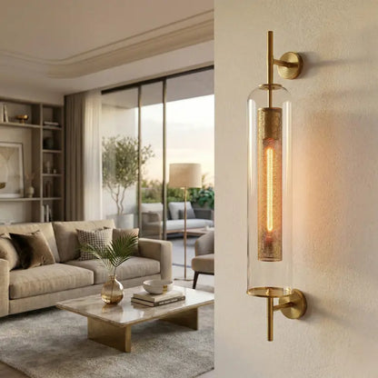 Beacon Amber Glass Wall Sconce