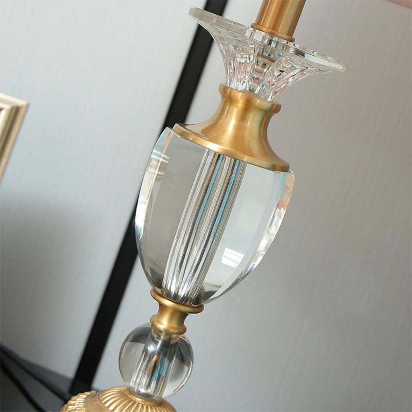 B&B Venetian Stainless Steel Crystal Lamp