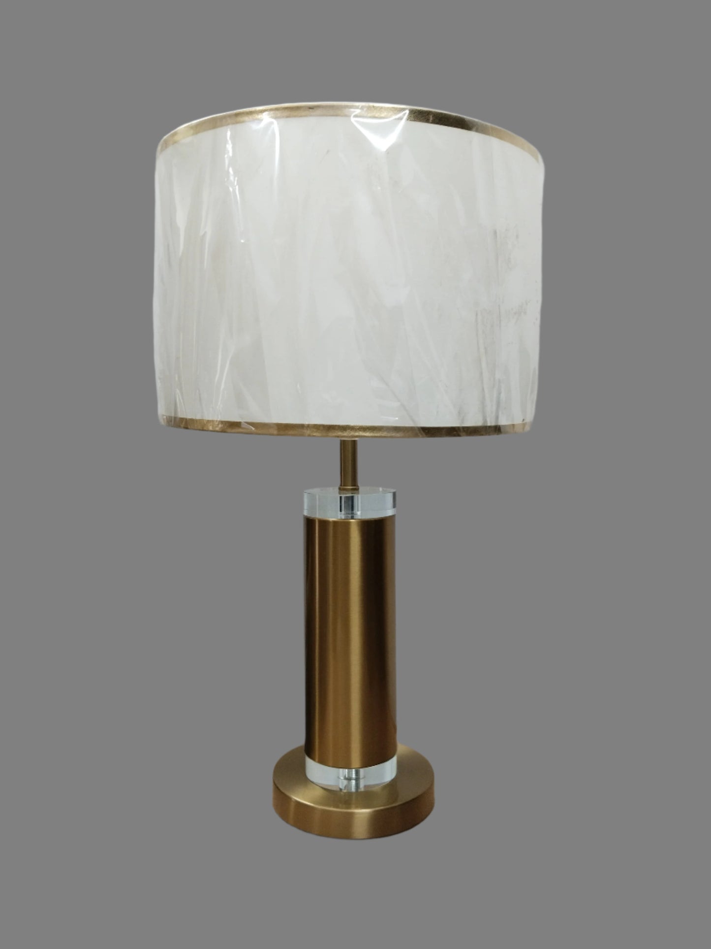 B&B Gold Classic Oval Fabric Table Lamp