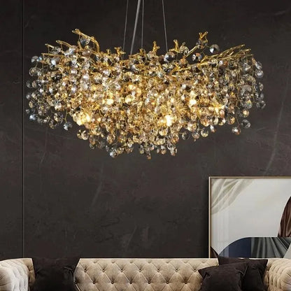 B&B Willow Crystal Branch Chandelier - Bliss and Birch