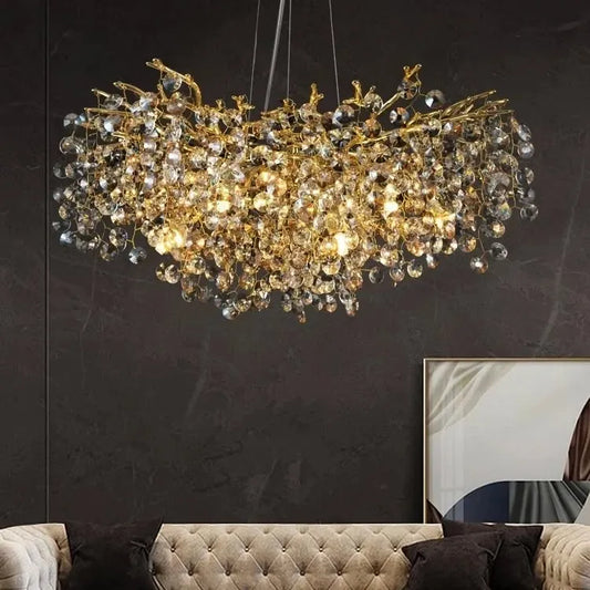 B&B Willow Crystal Branch Chandelier - Bliss and Birch