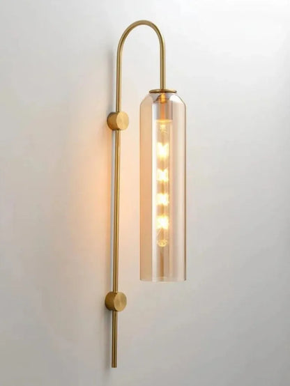 Tall Designer Glass Tube Wall Sconce (Pack of 2)