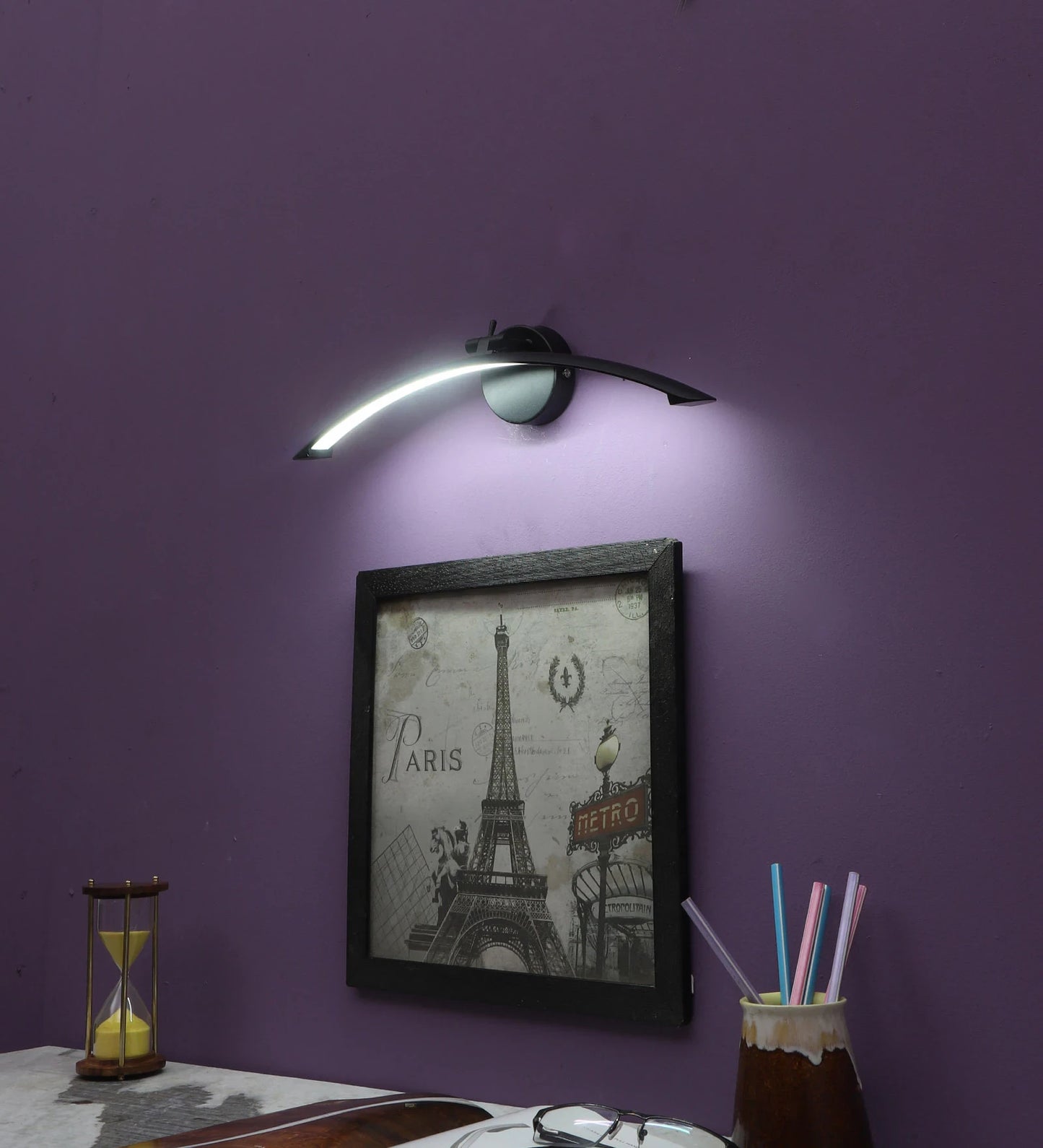 B&B Contemporary Curved LED Wall Light