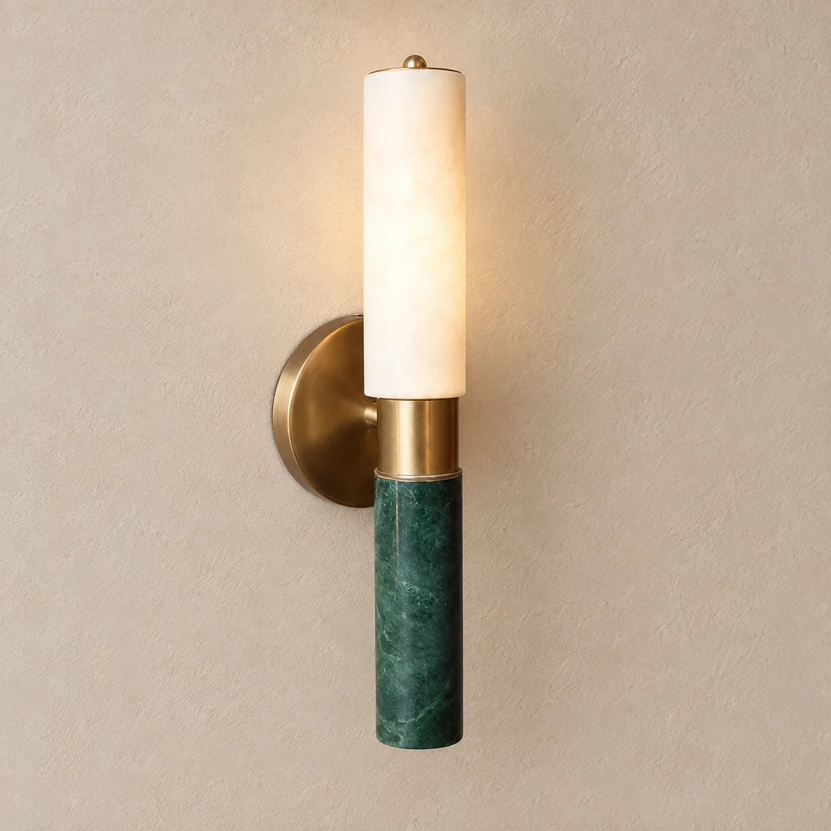 Axis Green Stone Wall Lamp, generated full-fixture hero based on real product video