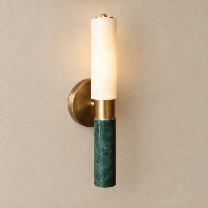 Bliss & Birch Axis Green Stone Wall Lamp