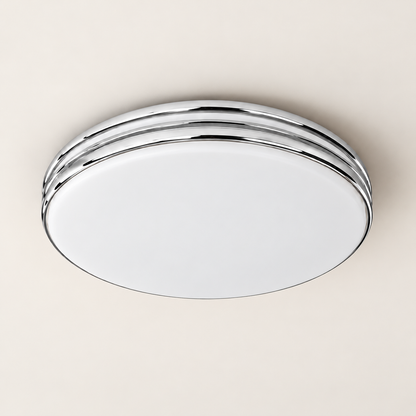3052M-RD chrome-ring flush ceiling light on a clean studio background