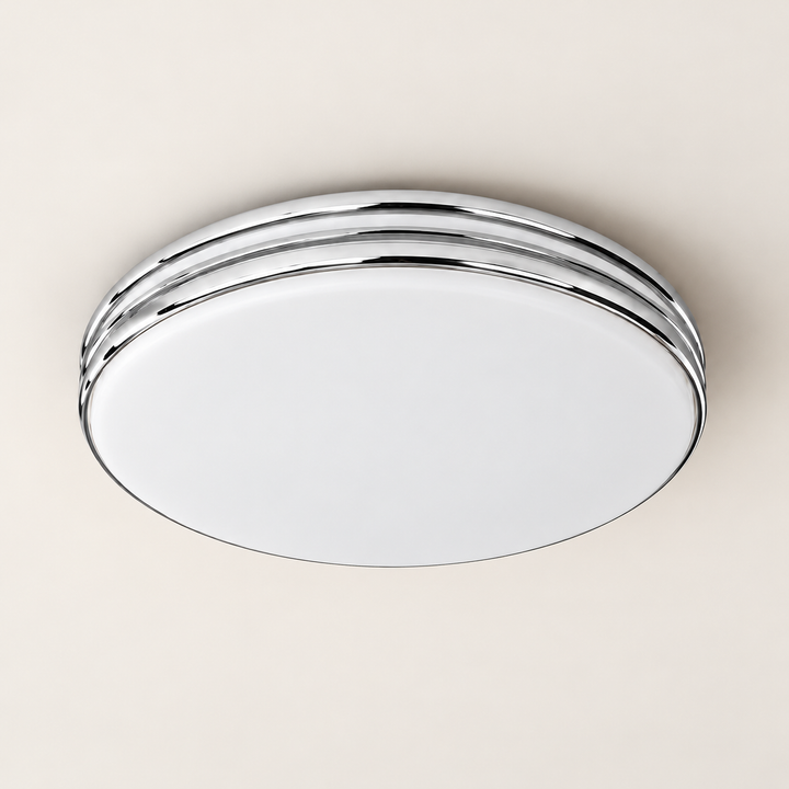 Polished Chrome Ring Flush Ceiling Light