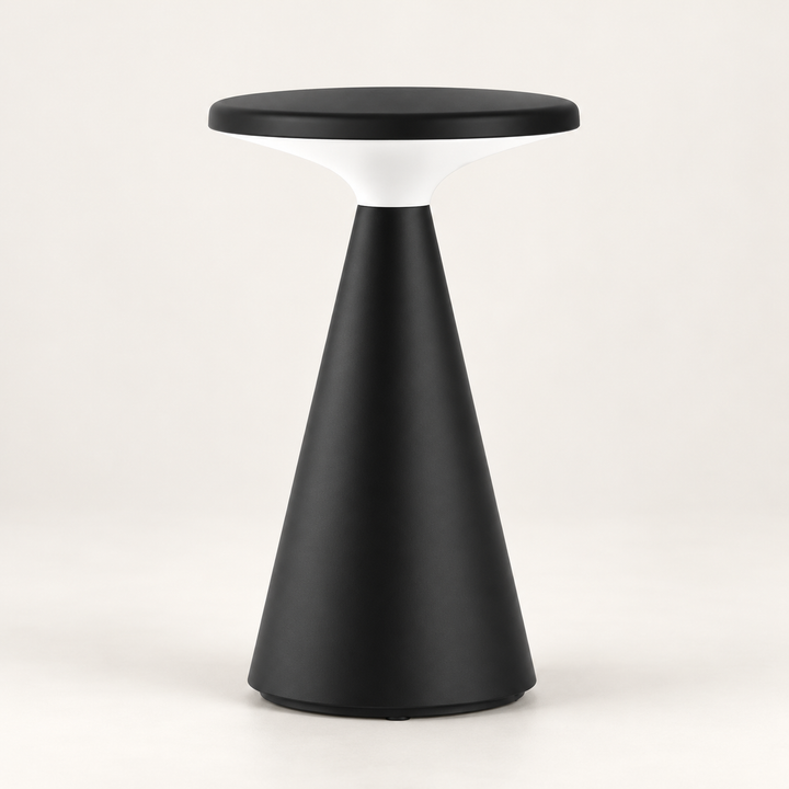 Bliss & Birch Rechargeable Disc Table Lamp — Black