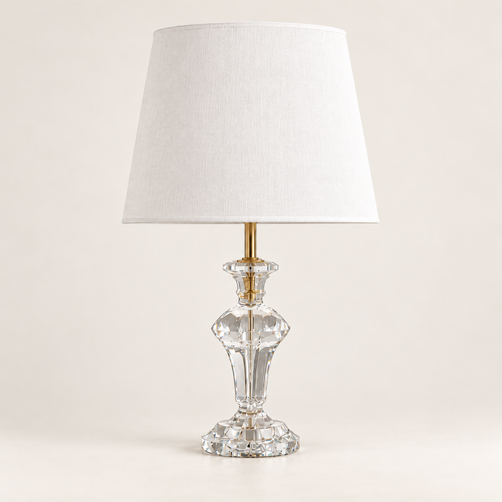 Bliss & Birch Faceted Crystal Pedestal Table Lamp