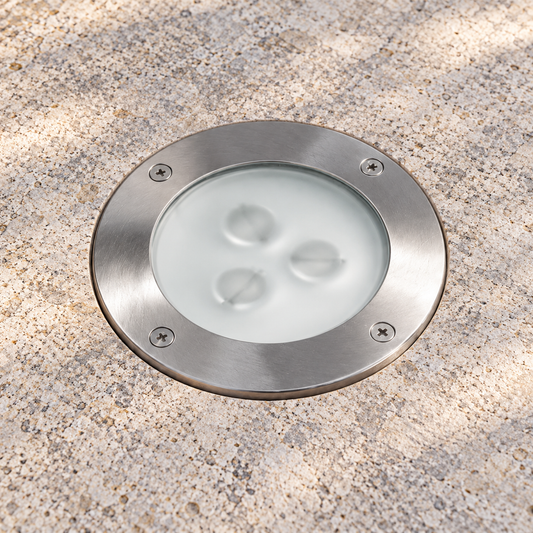 Frosted Three-Optic Recessed Ground Light - hero