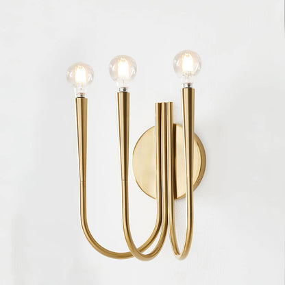 B&B Modern Gold 3-Light Wall Sconce