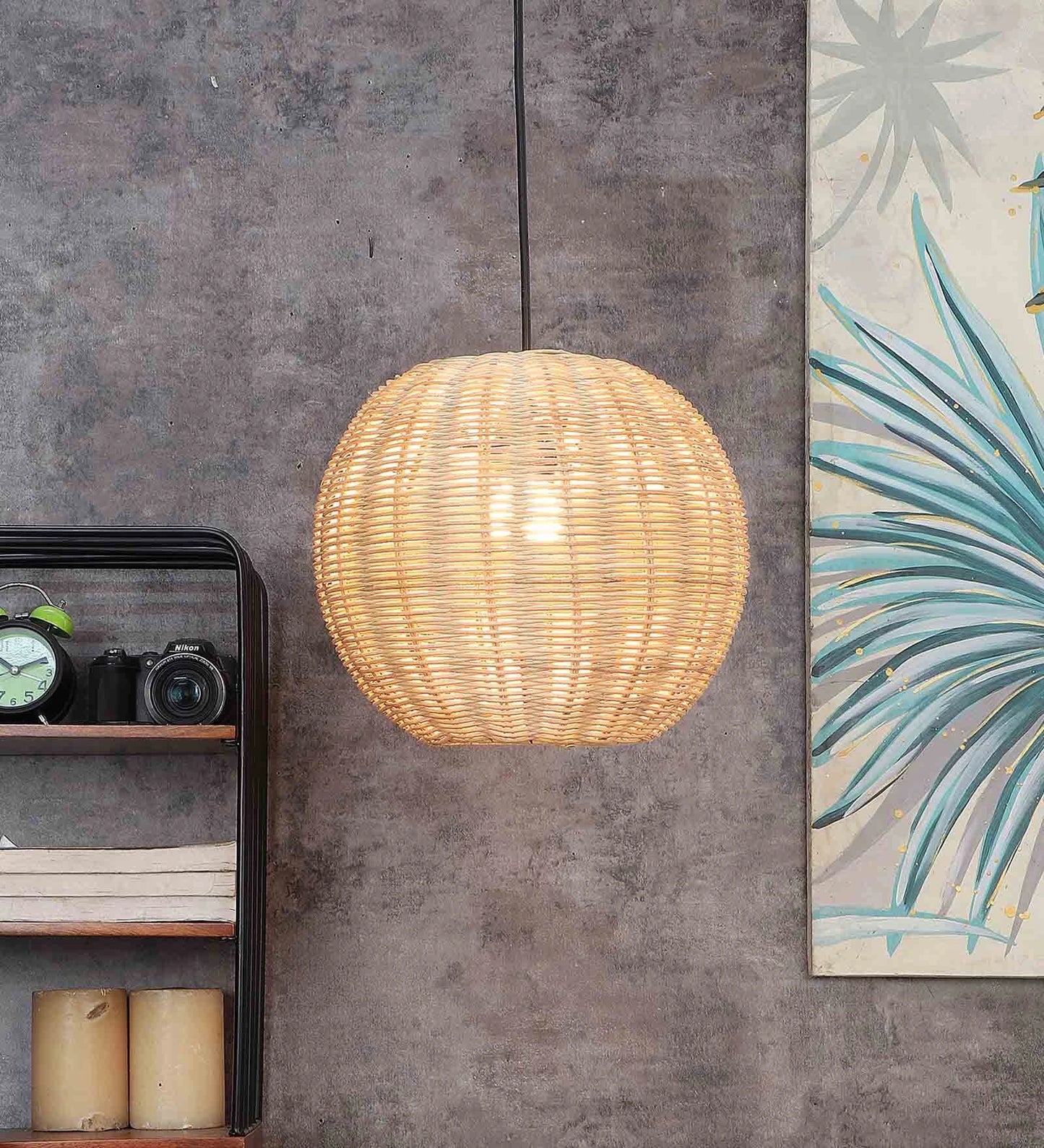 B&B Handcrafted spherical Boho Pendant Lamp