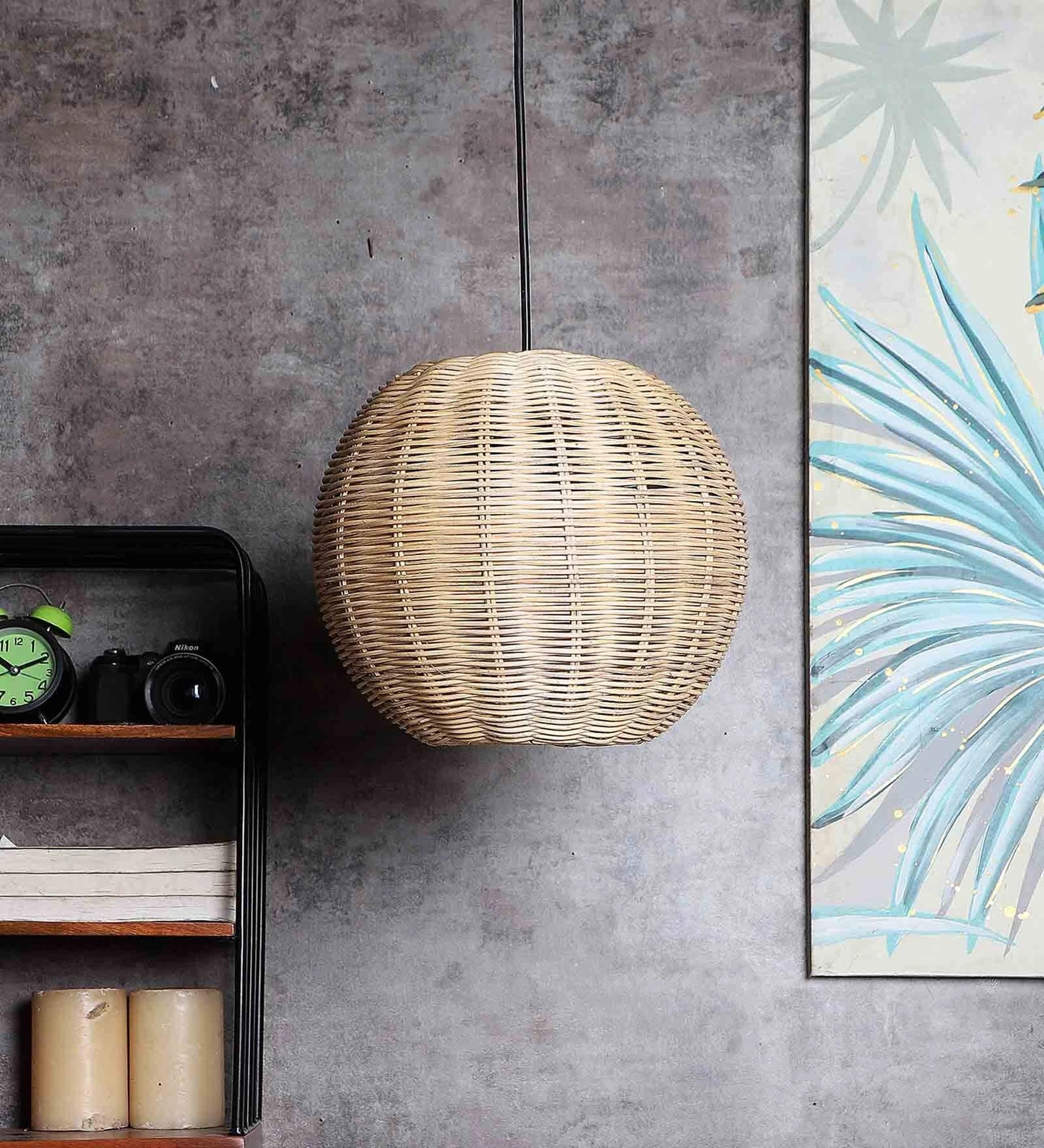 B&B Handcrafted spherical Boho Pendant Lamp