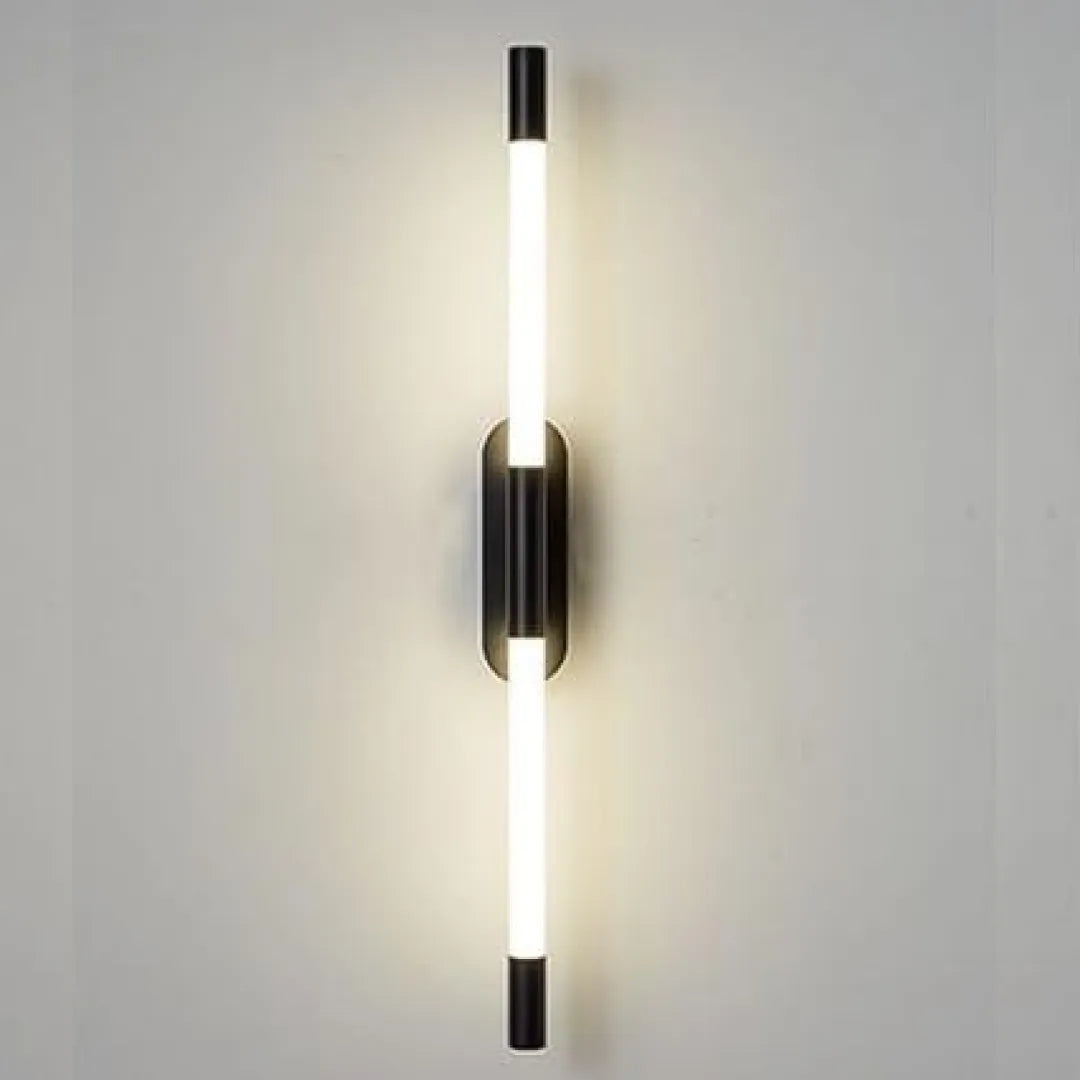 B&B Black Long Tube Wall Light