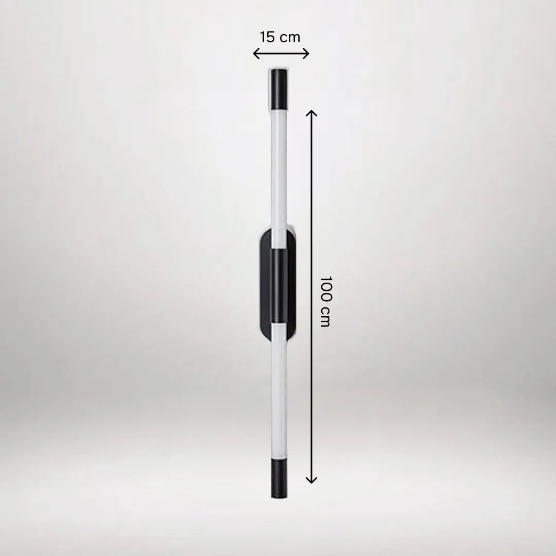 B&B Black Long Tube Wall Light