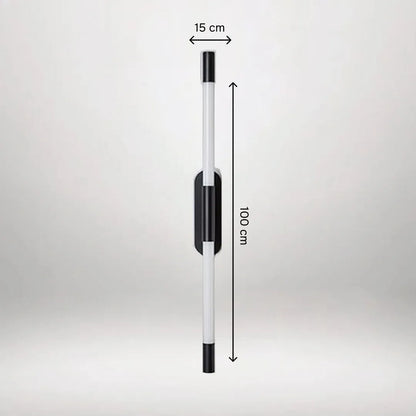 B&B Black Long Tube Wall Light - Bliss and Birch