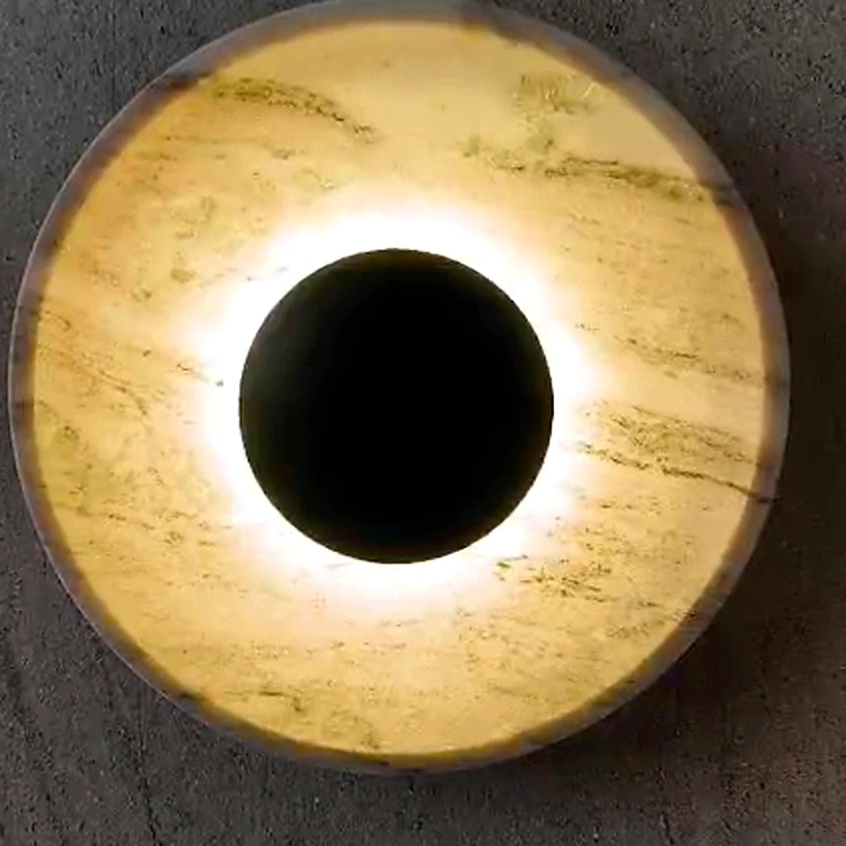 Orbis Curv Marble Wall Light - Brown Orbis Curv - BLK - authentic mounted-wall product image