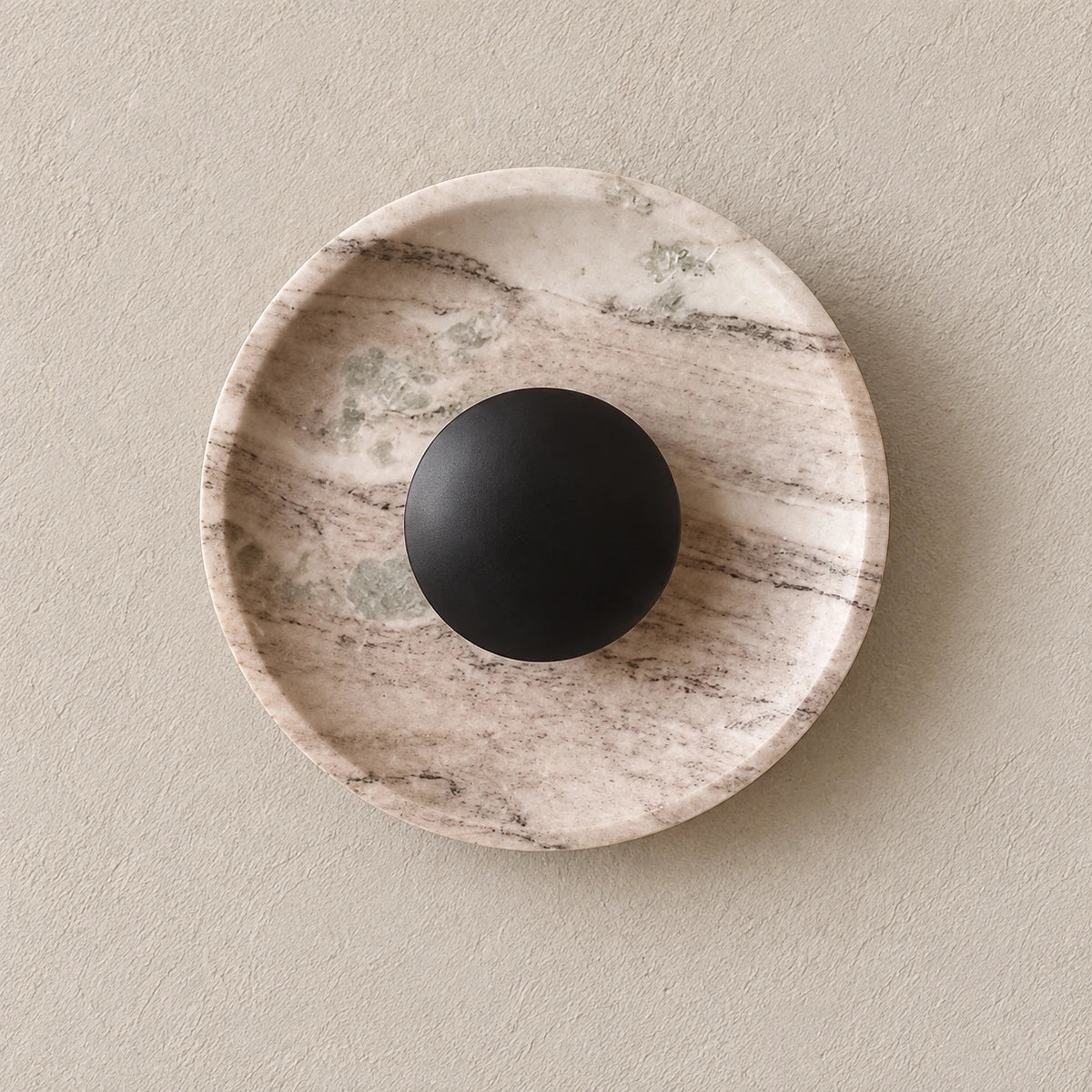 Generated product rendering of Brown / Matt Black Orbis Curv wall light, based on supplier video