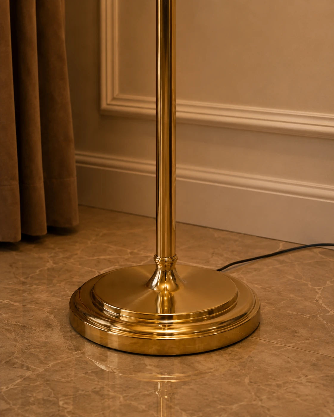 Regal Crystal Accent Floor Lamp with Pleated Shade