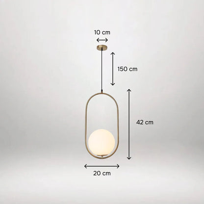 B&B Capsule Shape Hanging Light - Bliss and Birch