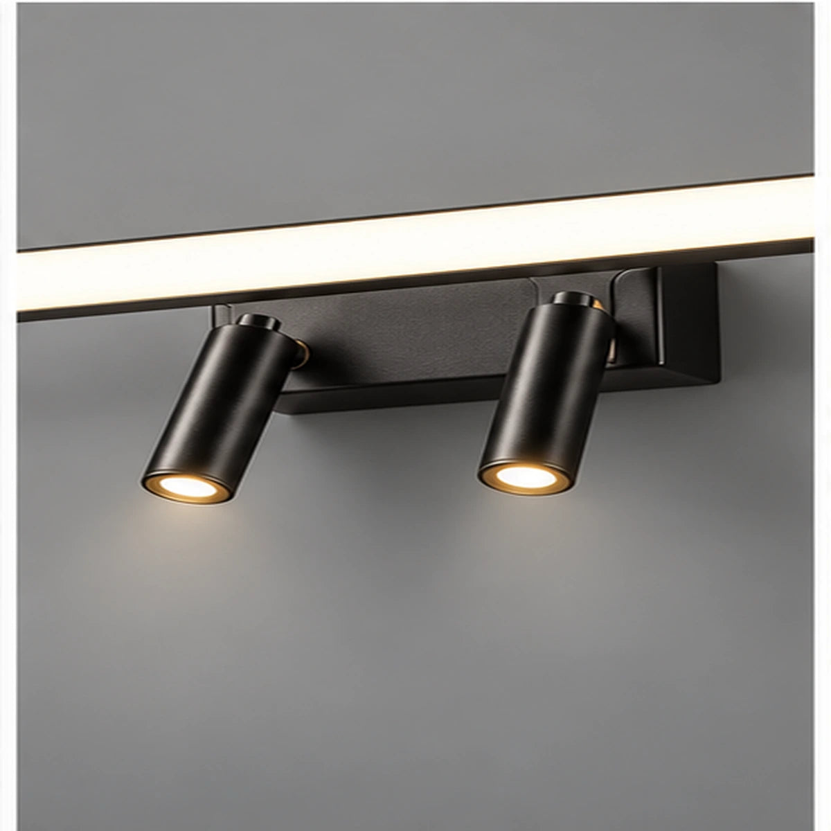 Close-up of antique brass bar and COB light module