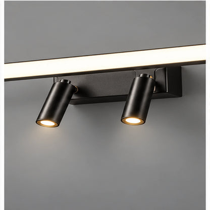 Close-up of antique brass bar and COB light module