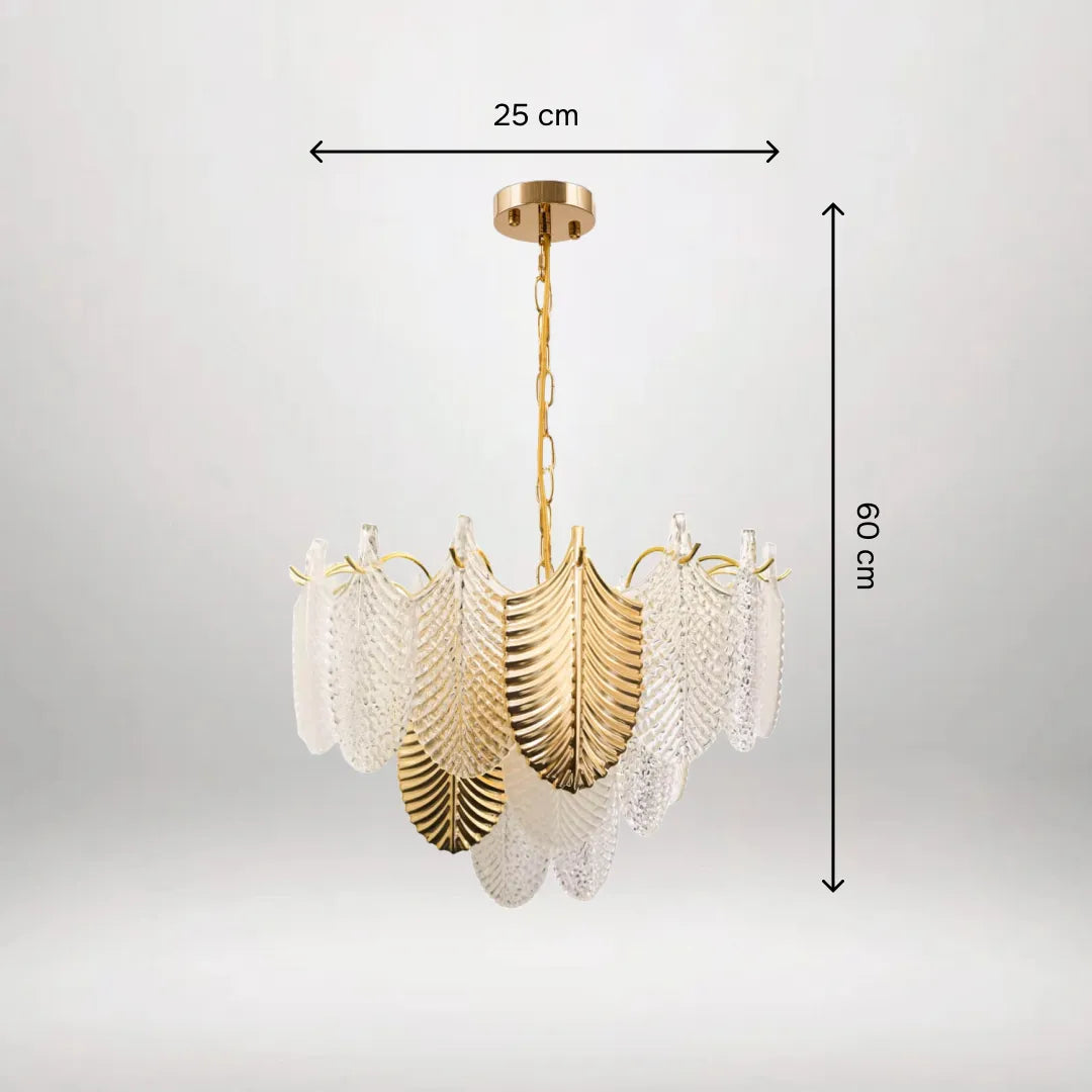 B&B Crystal Gold Metal Wall Light