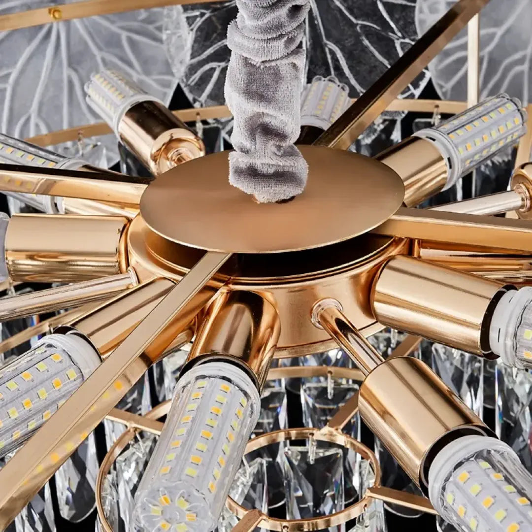 B&B Crystal Leaves Chandelier