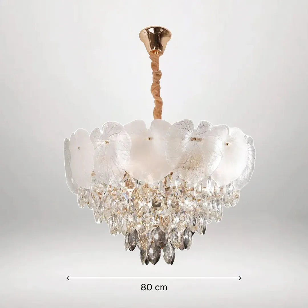 B&B Crystal Leaves Chandelier