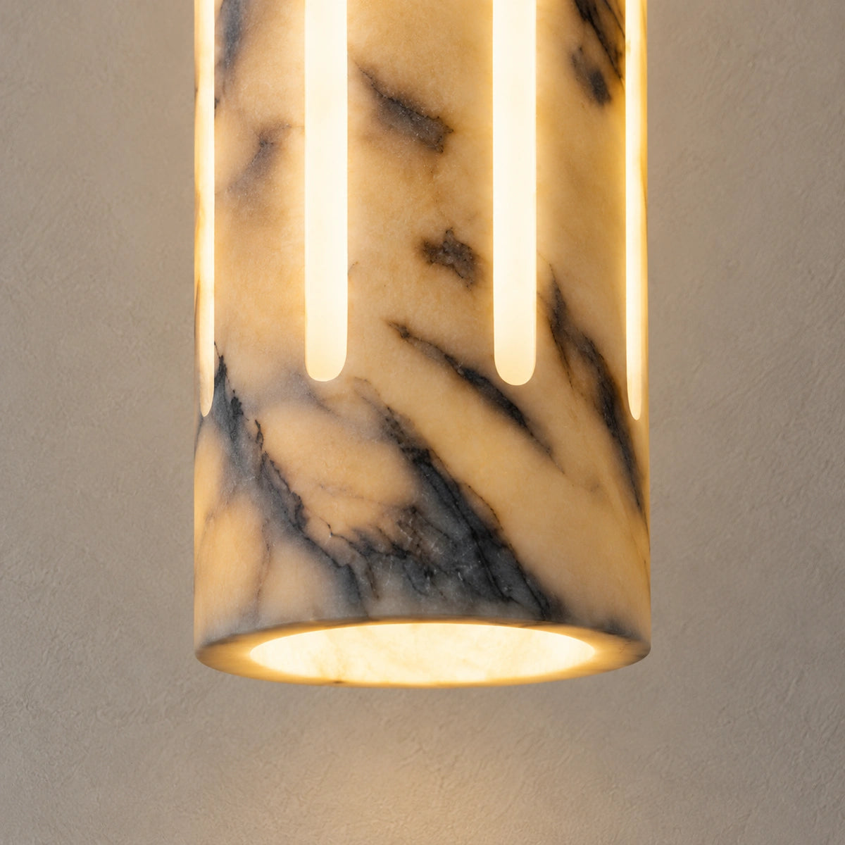 Bliss & Birch Cylo marble pendant - styled detail image based on exact supplier reference