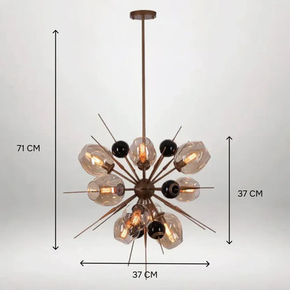 B&B Depth of Love Glass Chandelier - Bliss and Birch