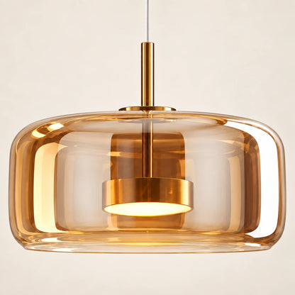 Close-up of the capsule shade, central stem and circular inner light body